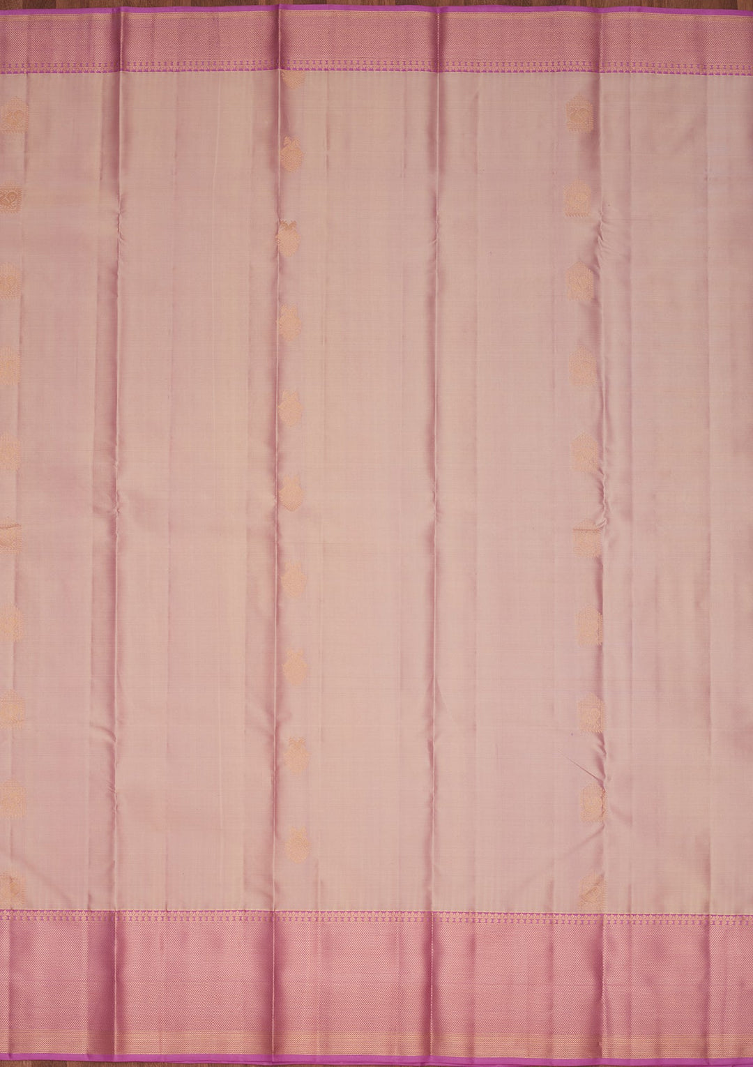 Onion Pink Zariwork Silk Saree-koskii