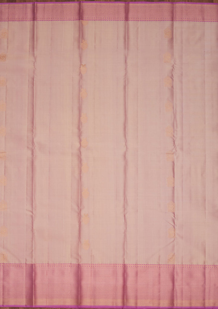 Onion Pink Zariwork Silk Saree-koskii