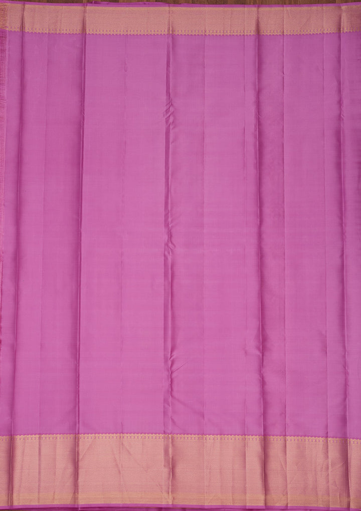 Onion Pink Zariwork Silk Saree-koskii