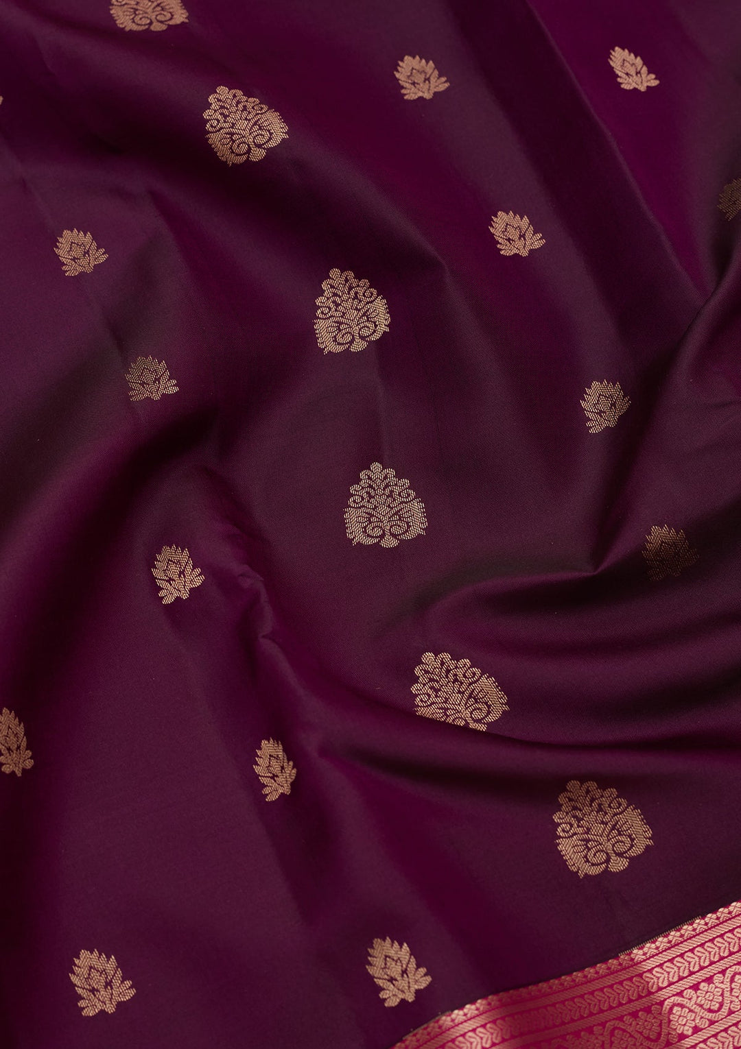 Purple Zariwork Silk Saree-koskii