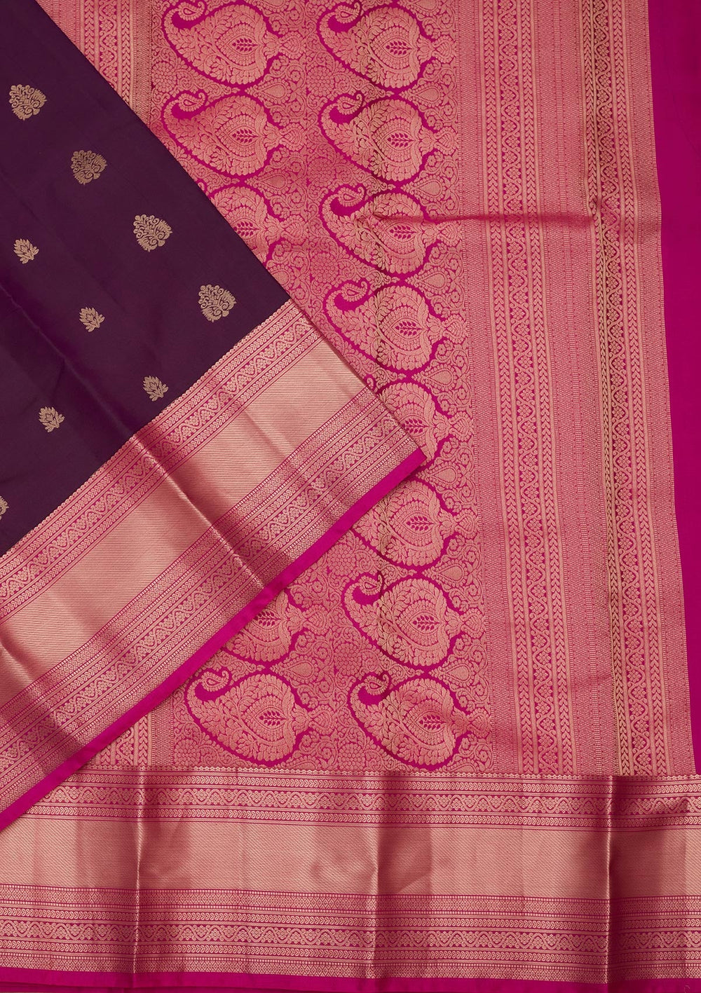 Purple Zariwork Silk Saree-koskii
