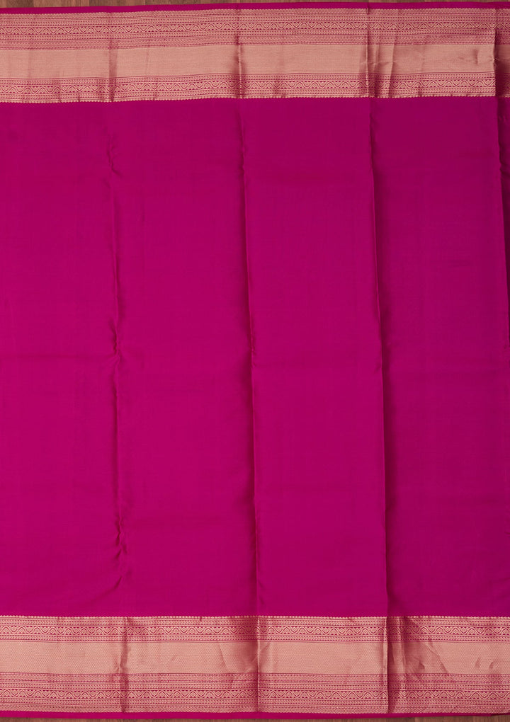 Purple Zariwork Silk Saree-koskii
