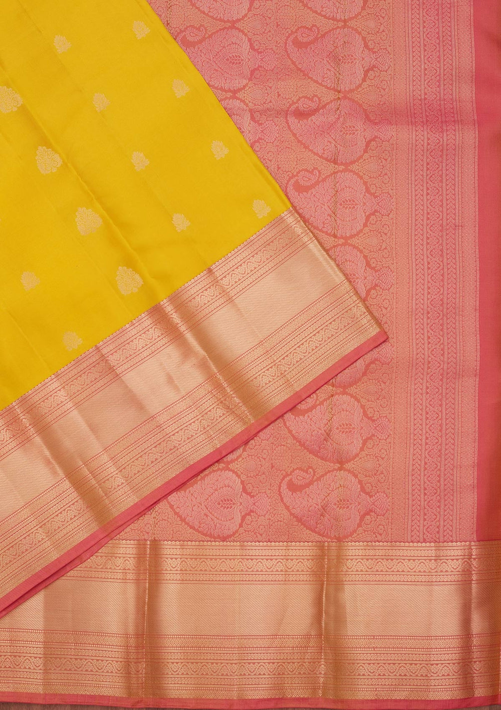 Yellow Zariwork Silk Saree-koskii