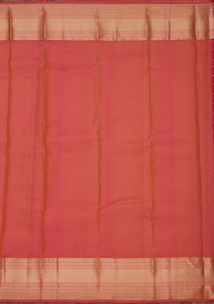 Yellow Zariwork Silk Saree-koskii