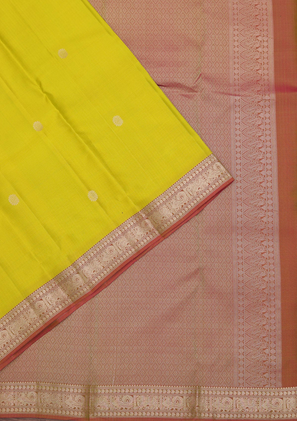 Mehendi Zariwork Pure Silk Saree-koskii