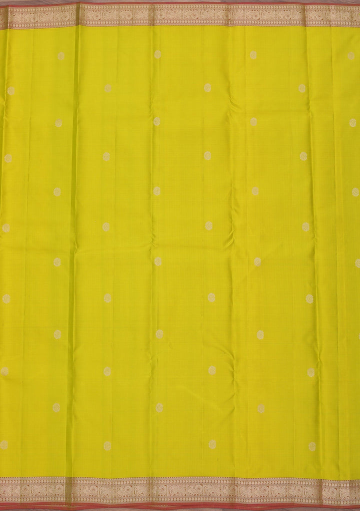 Mehendi Zariwork Pure Silk Saree-koskii