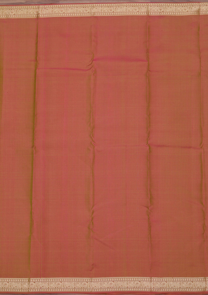 Mehendi Zariwork Pure Silk Saree-koskii