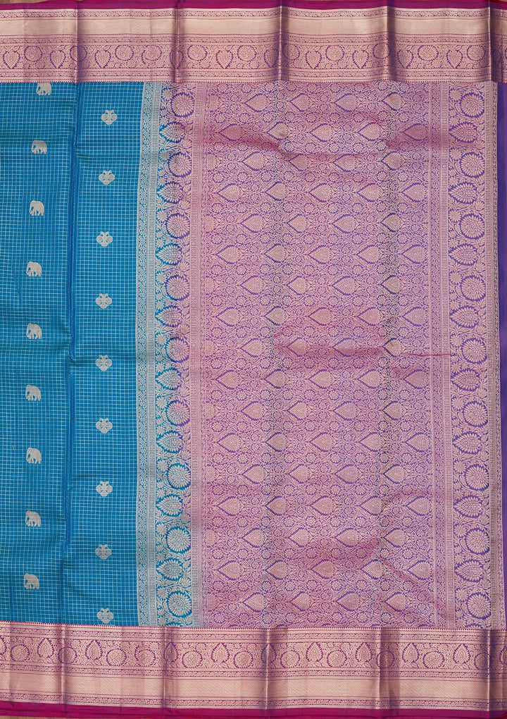 Rama Green Zariwork Pure Silk Saree-koskii