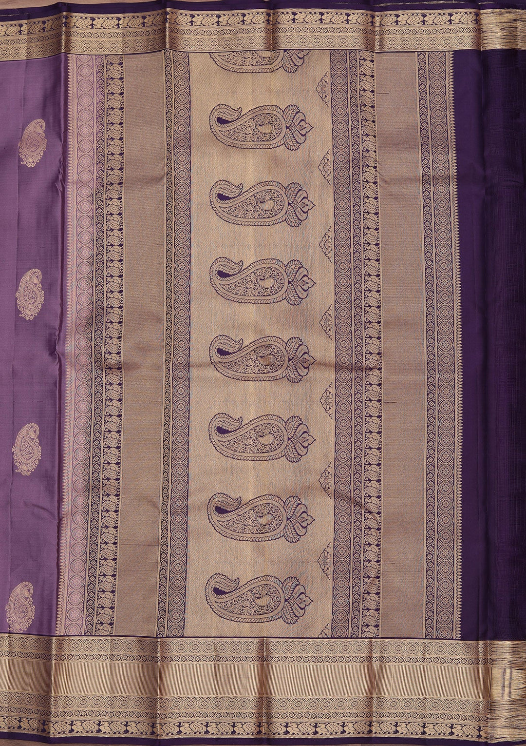 Lavender Zariwork Pure Silk Saree-koskii