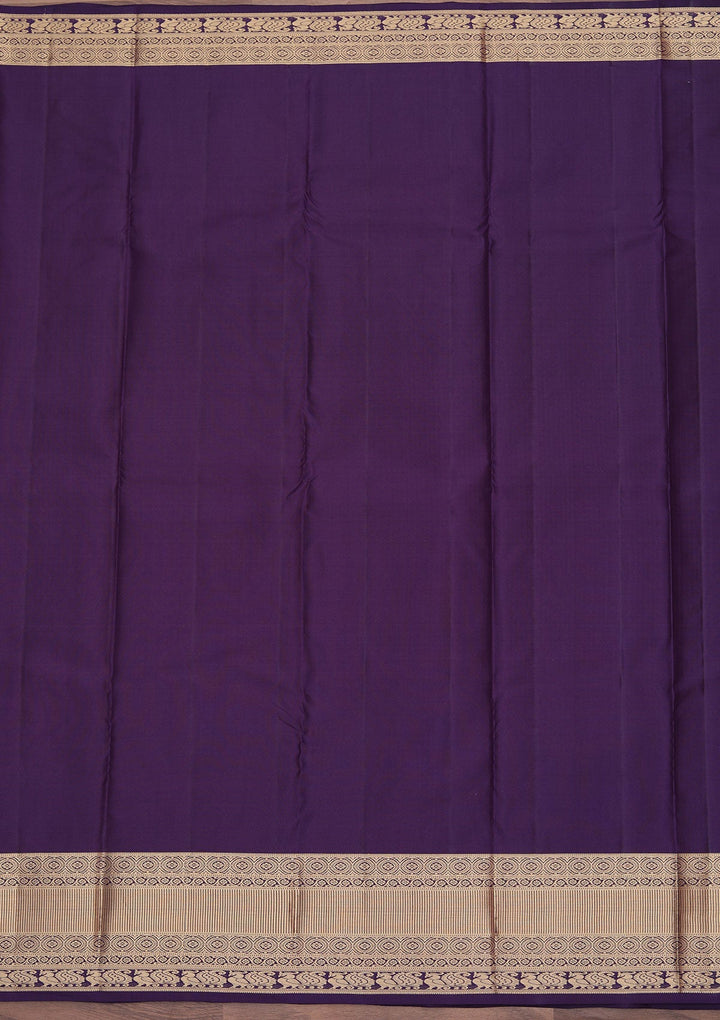 Peacock Green Zariwork Pure Silk Saree-koskii