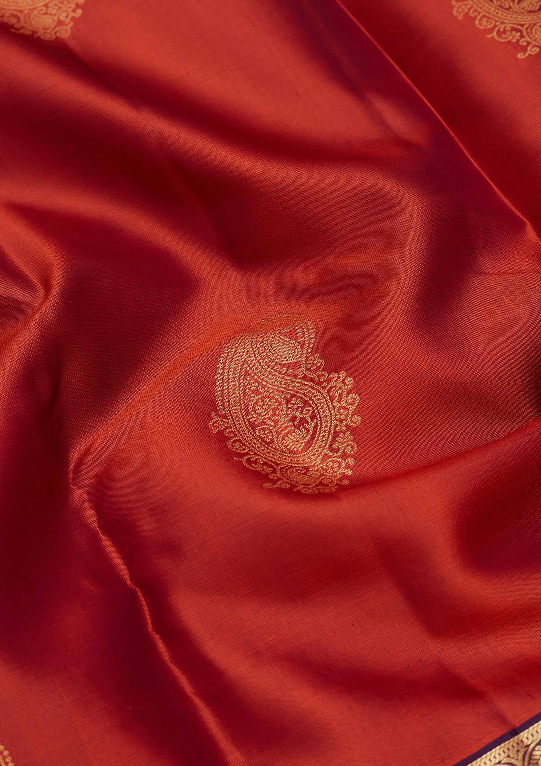 Rust Zariwork Silk Saree-koskii