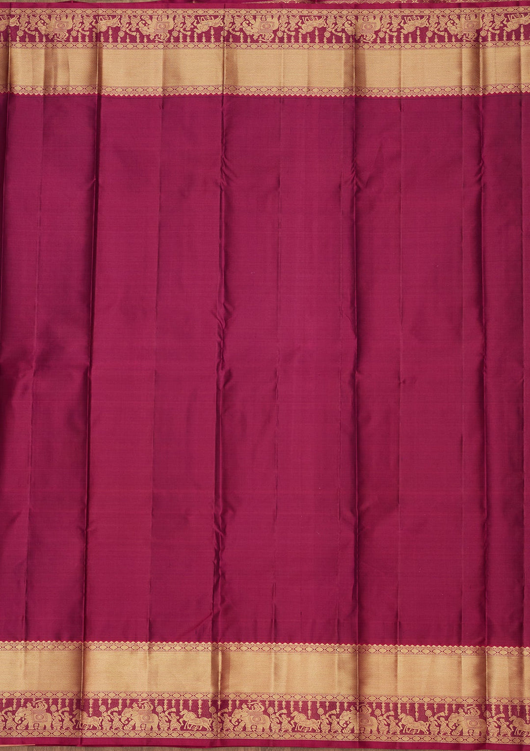 Magenta Pink Zariwork Silk Saree-koskii
