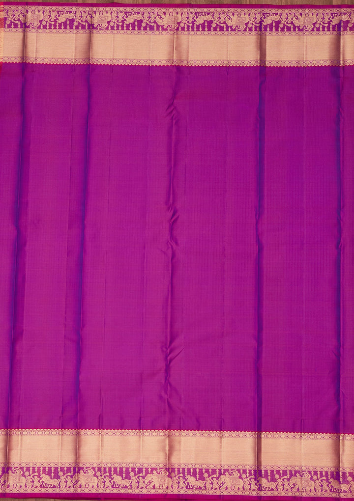 Peacock Blue Zariwork Silk Saree-koskii