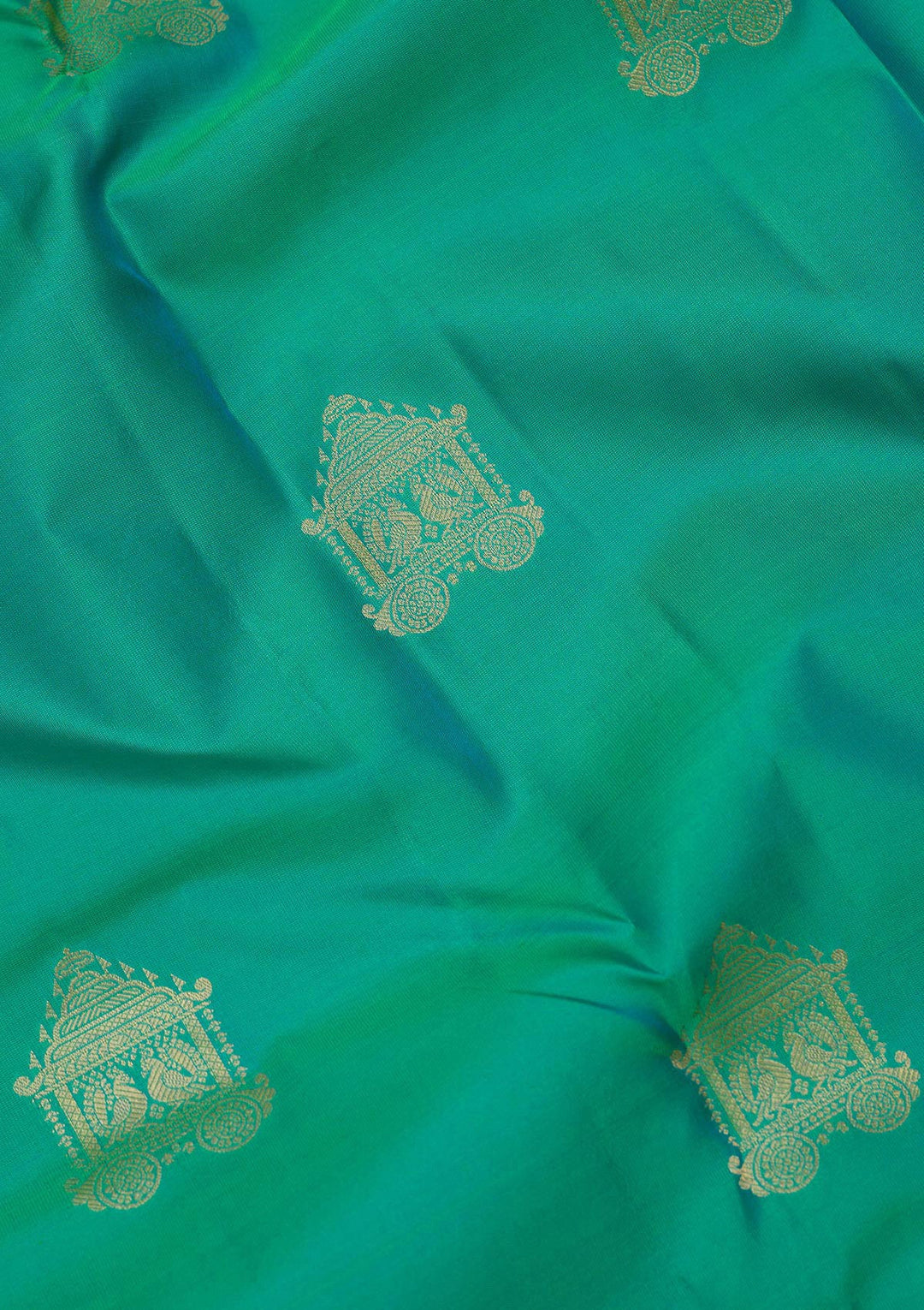 Rama Green Zariwork Pure Silk Saree