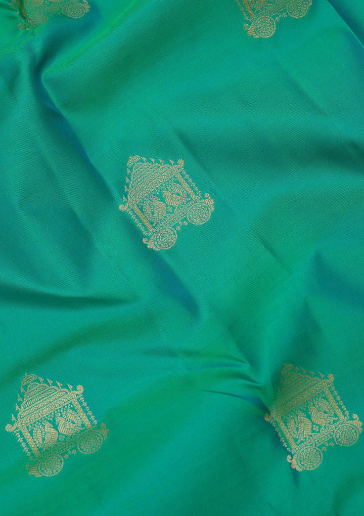 Rama Green Zariwork Pure Silk Saree