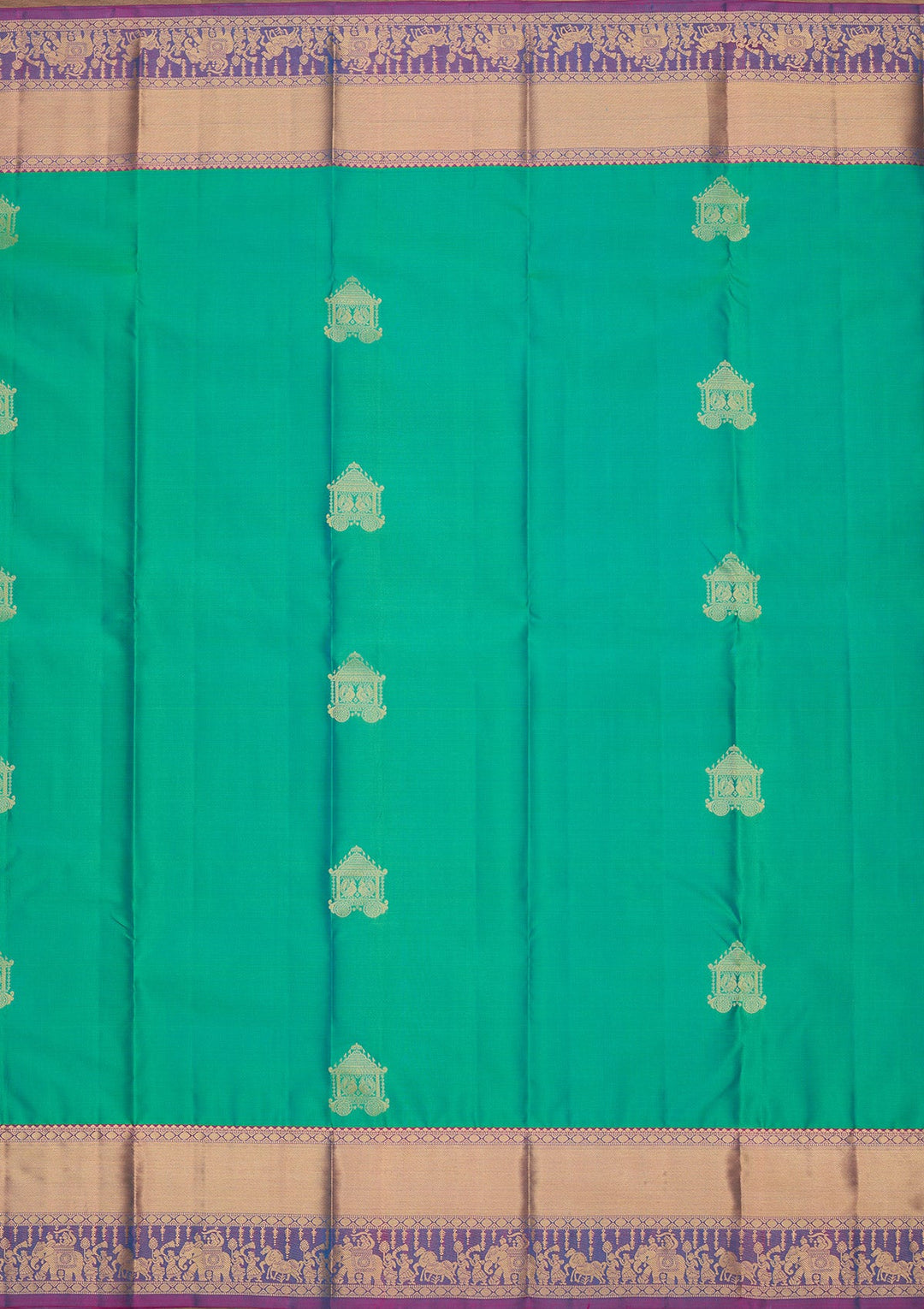 Rama Green Zariwork Pure Silk Saree