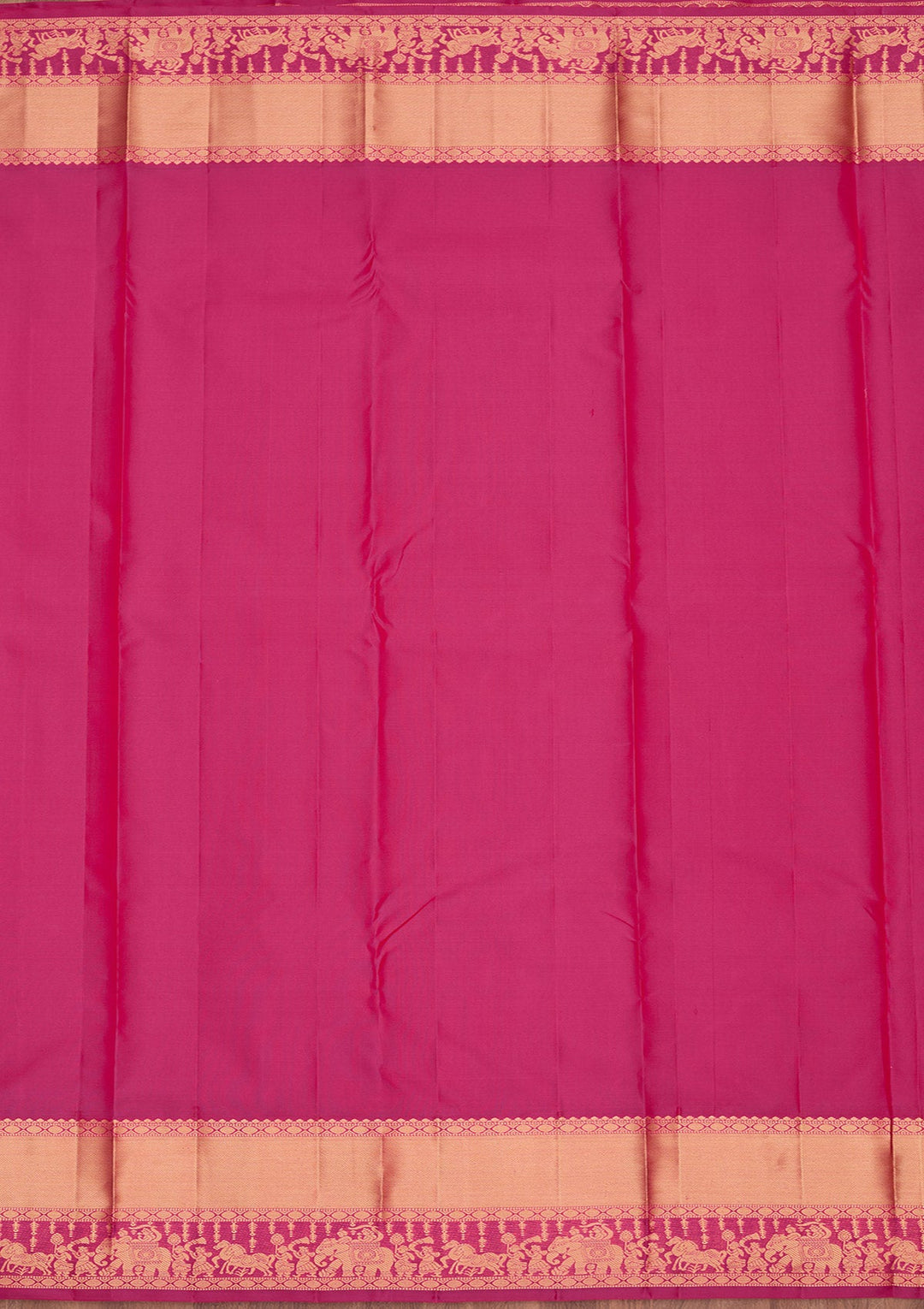 Rani Pink Zariwork Silk Saree-koskii