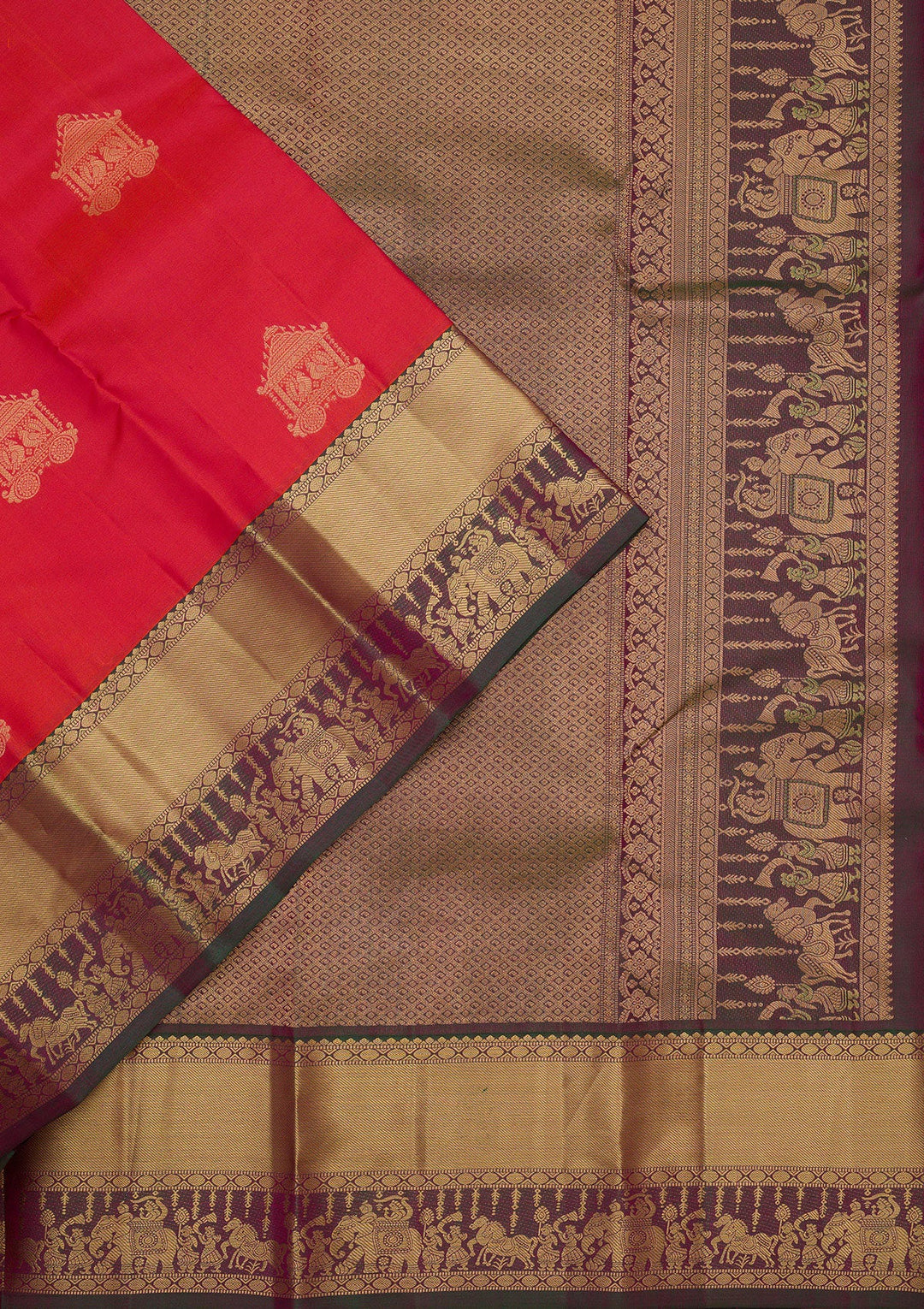 Red Zariwork Pure Silk Saree