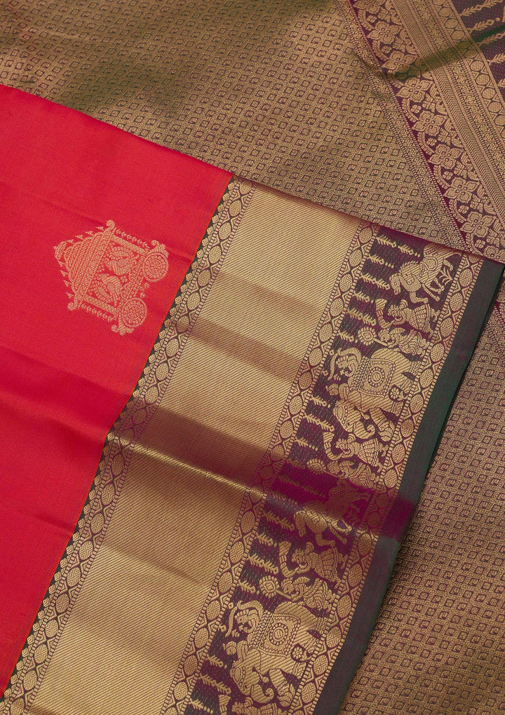 Red Zariwork Pure Silk Saree