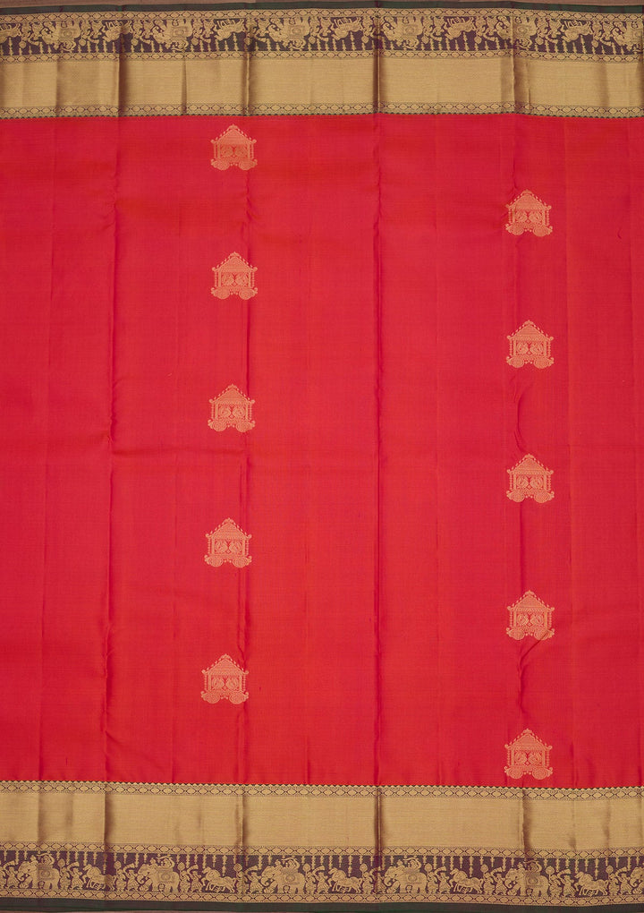 Red Zariwork Pure Silk Saree