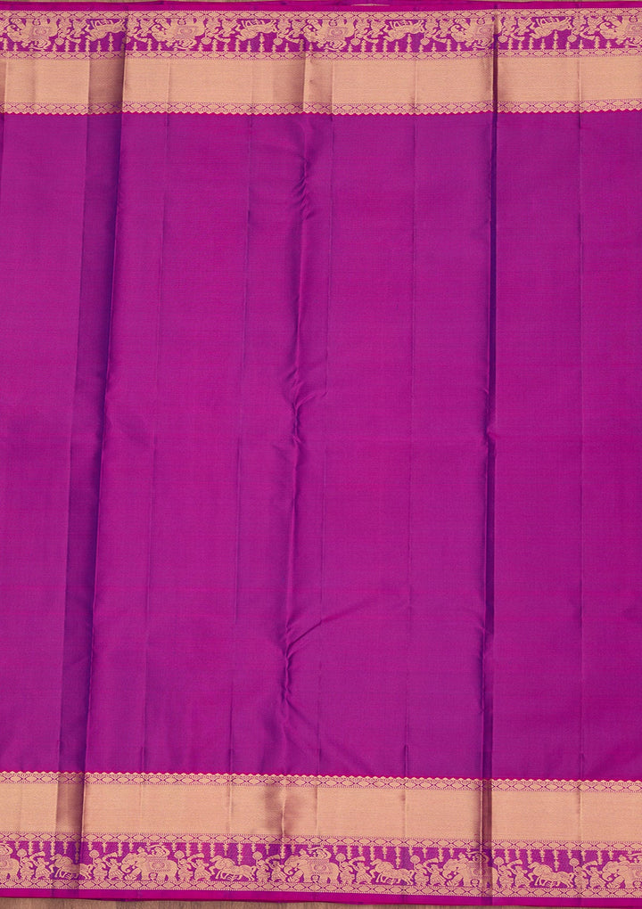 Royal Blue Zariwork Silk Saree-koskii