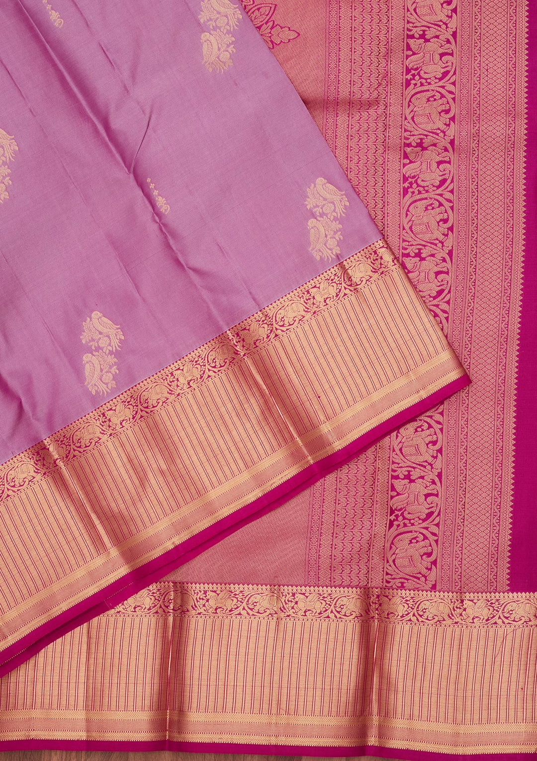 Lavender Zariwork Silk Saree-koskii