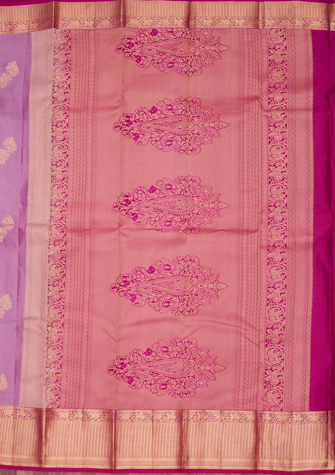 Lavender Zariwork Silk Saree-koskii