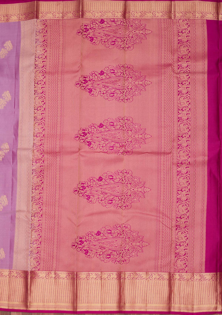Lavender Zariwork Silk Saree-koskii