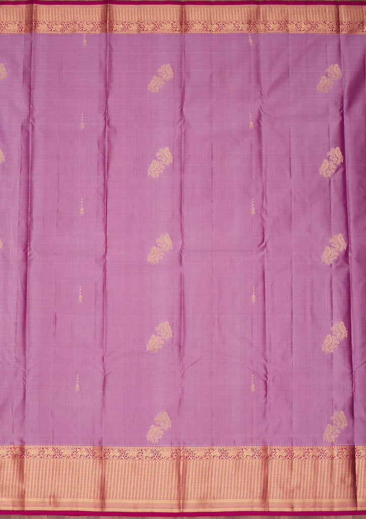 Lavender Zariwork Silk Saree-koskii