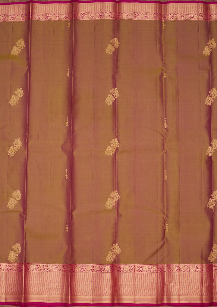 Mehendi Zariwork Silk Saree-koskii