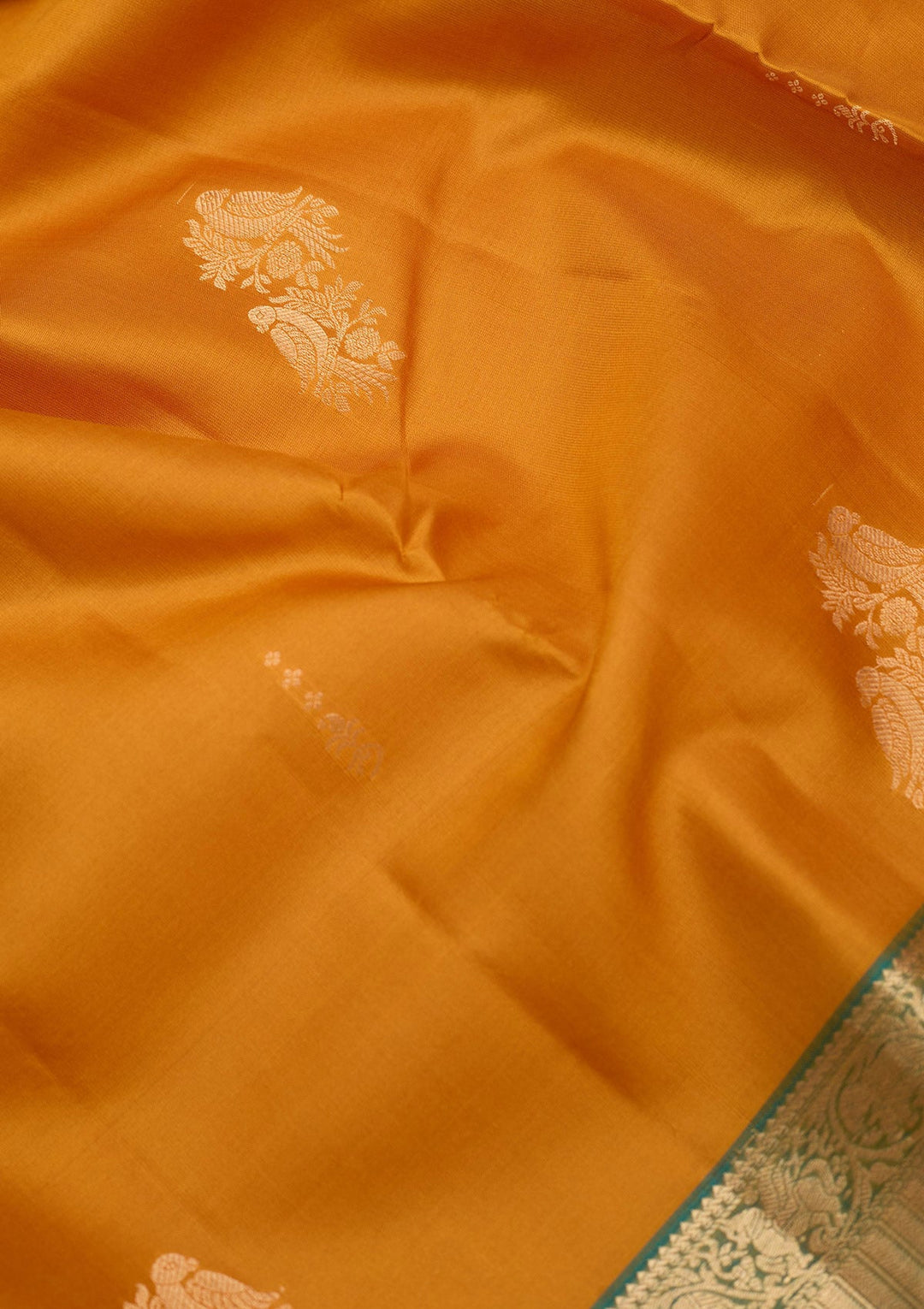 Mustard Zariwork (Gold) Silk Saree