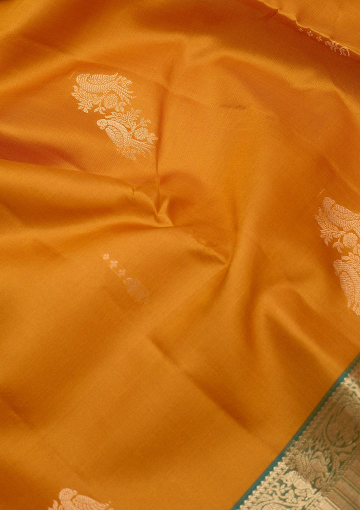 Mustard Zariwork (Gold) Silk Saree