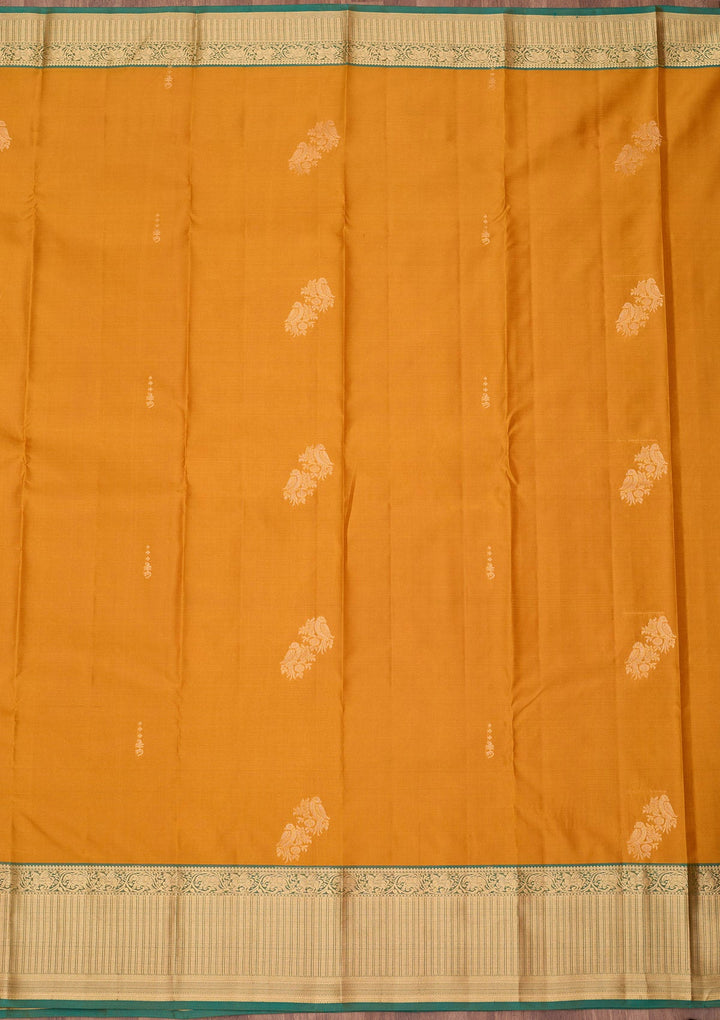 Mustard Zariwork (Gold) Silk Saree