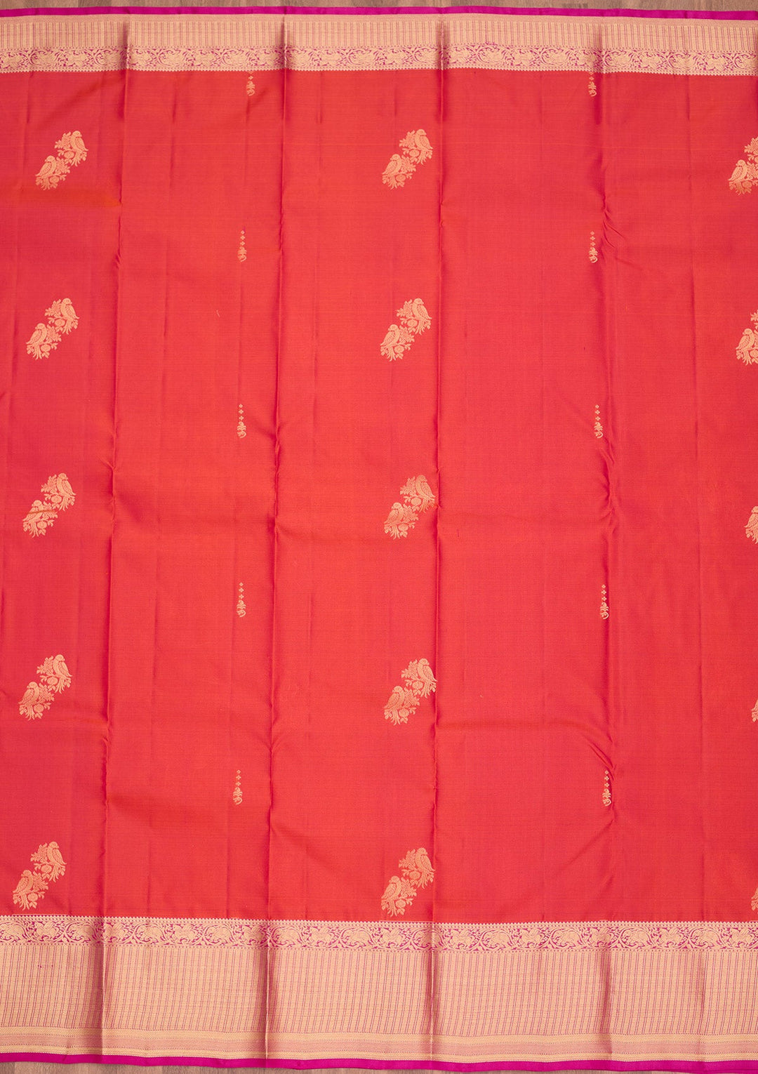 Orange Zariwork Silk Saree-koskii