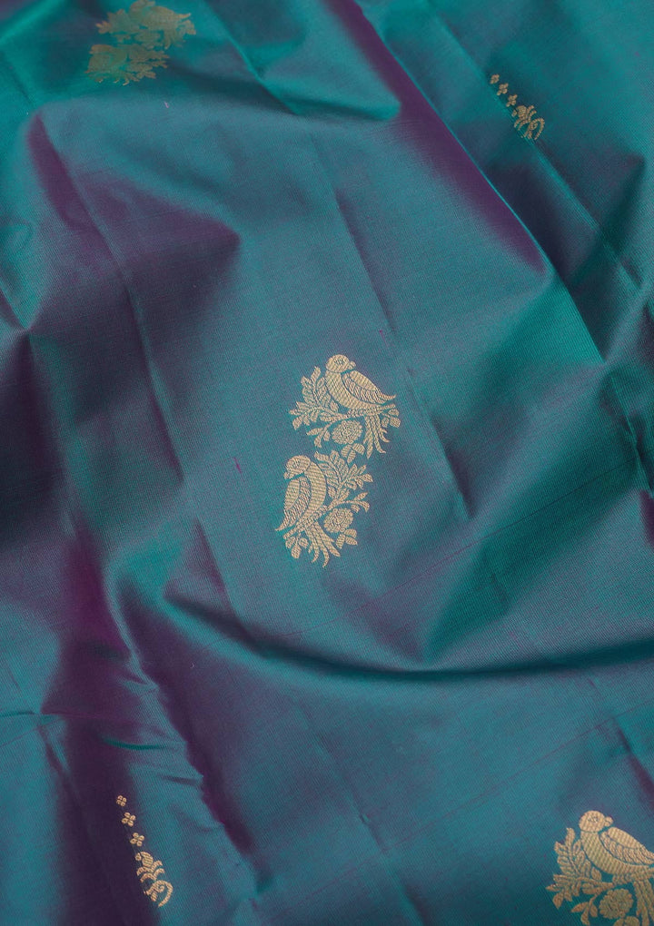 Rama Green Zariwork Silk Saree-koskii