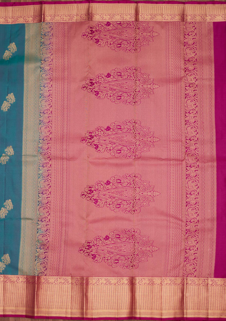 Rama Green Zariwork Silk Saree-koskii