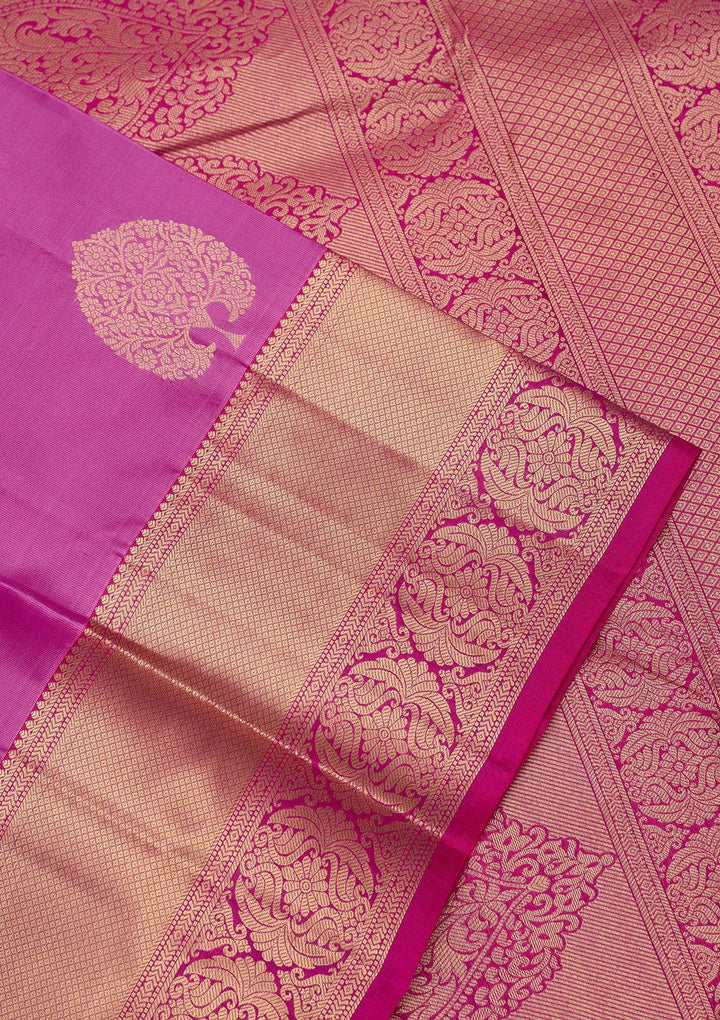 Pink Zariwork Silk Saree