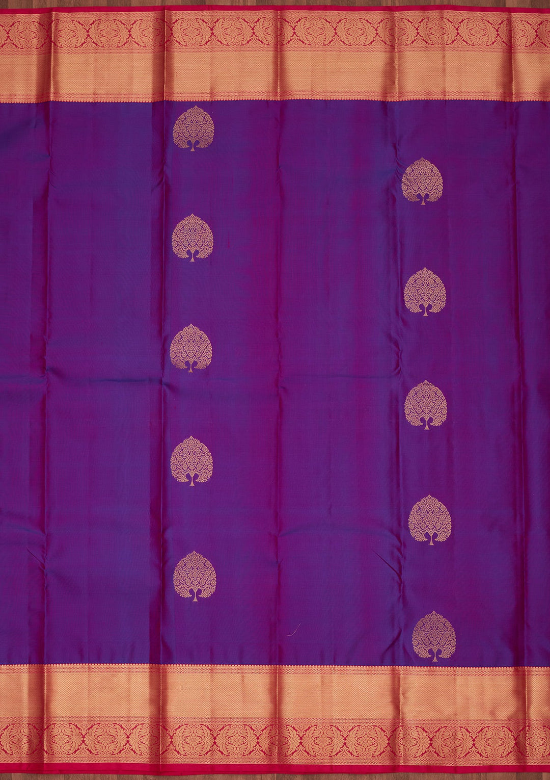 Purple Zariwork Silk Saree-koskii