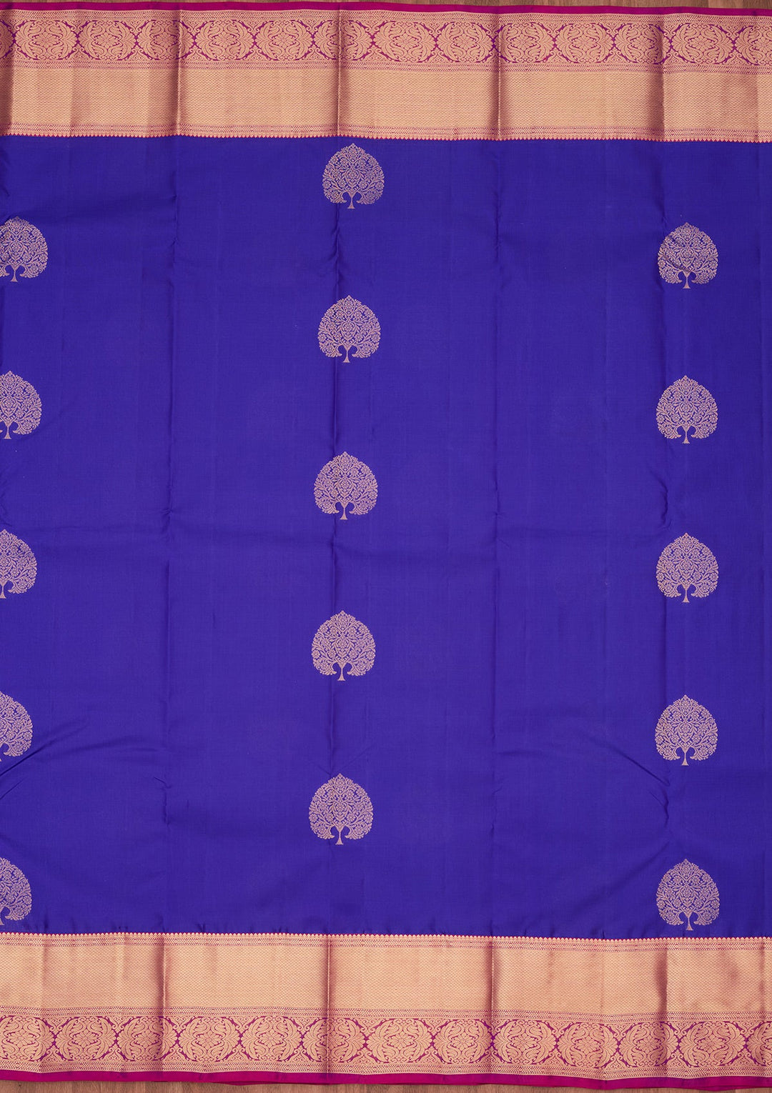Royal Blue Zariwork Silk Saree-koskii