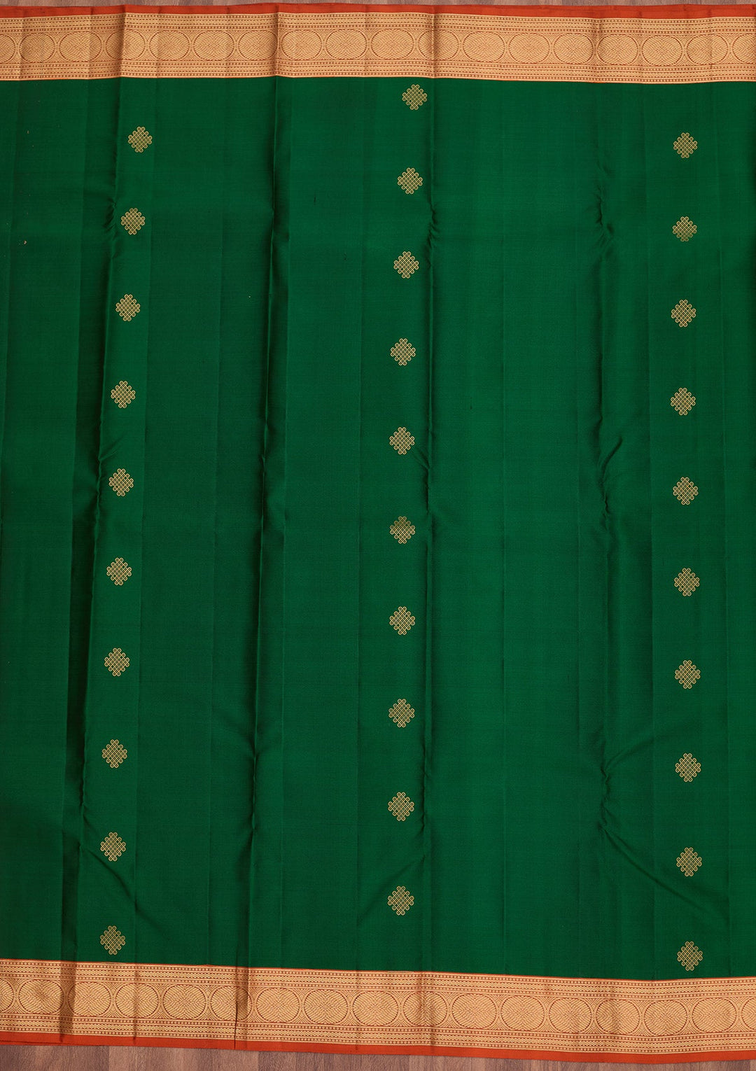 Bottle Green Zariwork Silk Saree-koskii