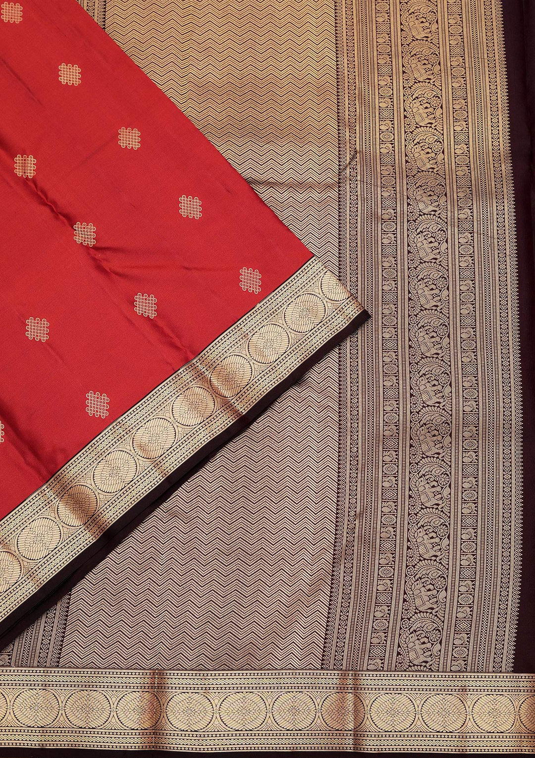 Brown Zariwork Pure Silk Saree-koskii