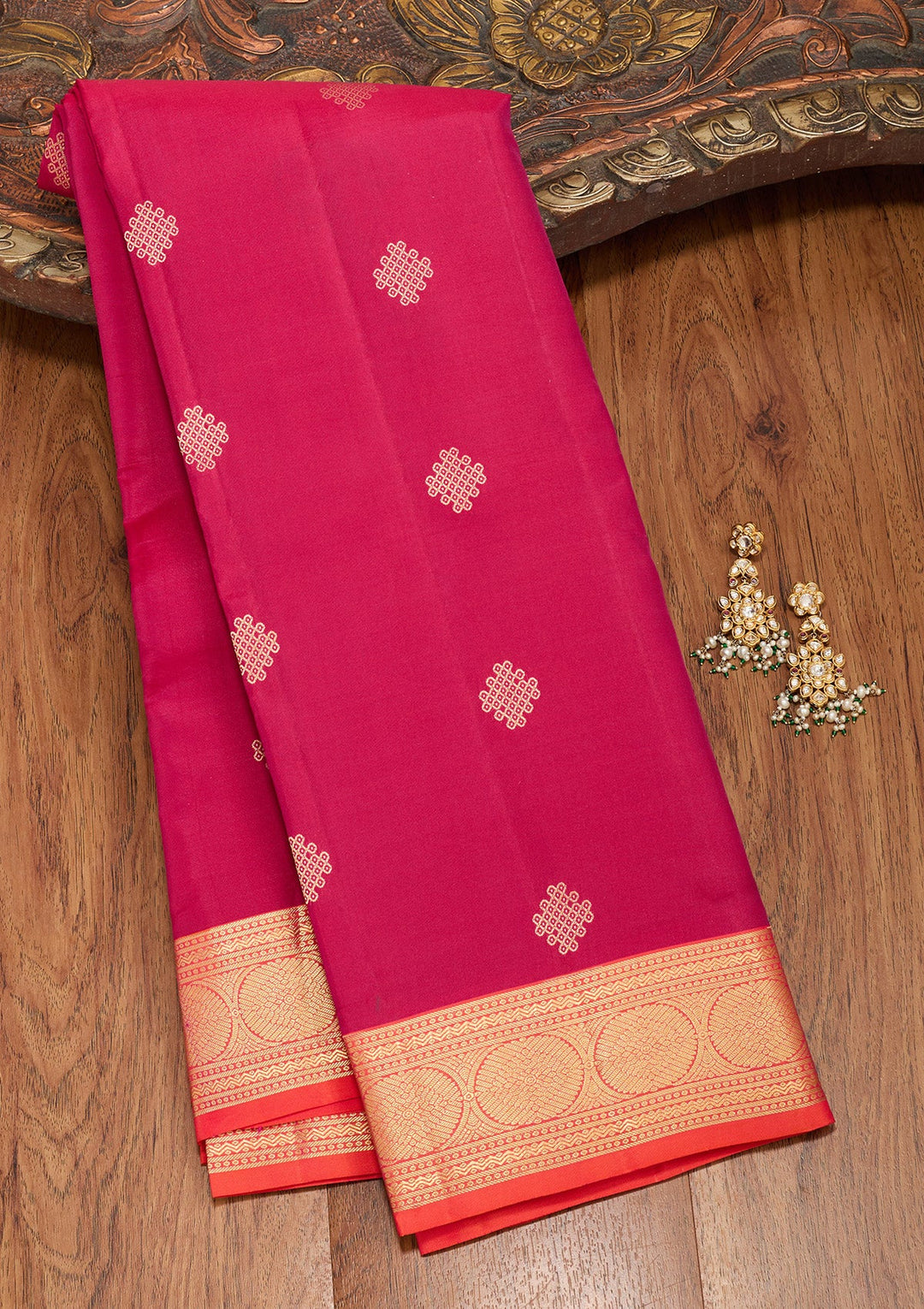 Pink Zariwork Silk Saree-koskii