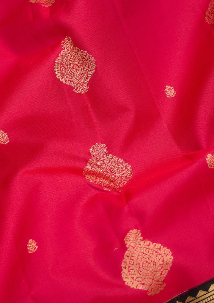 Pink Zariwork Pure Silk Saree-koskii