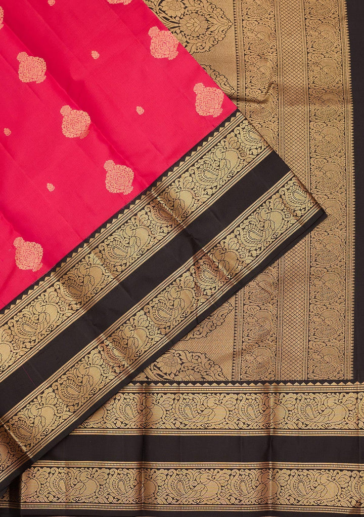 Pink Zariwork Pure Silk Saree-koskii
