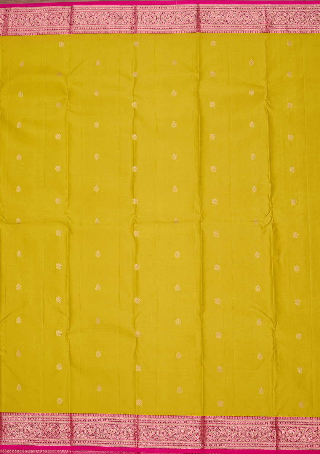 Lemon Yellow Zariwork Pure Silk Saree