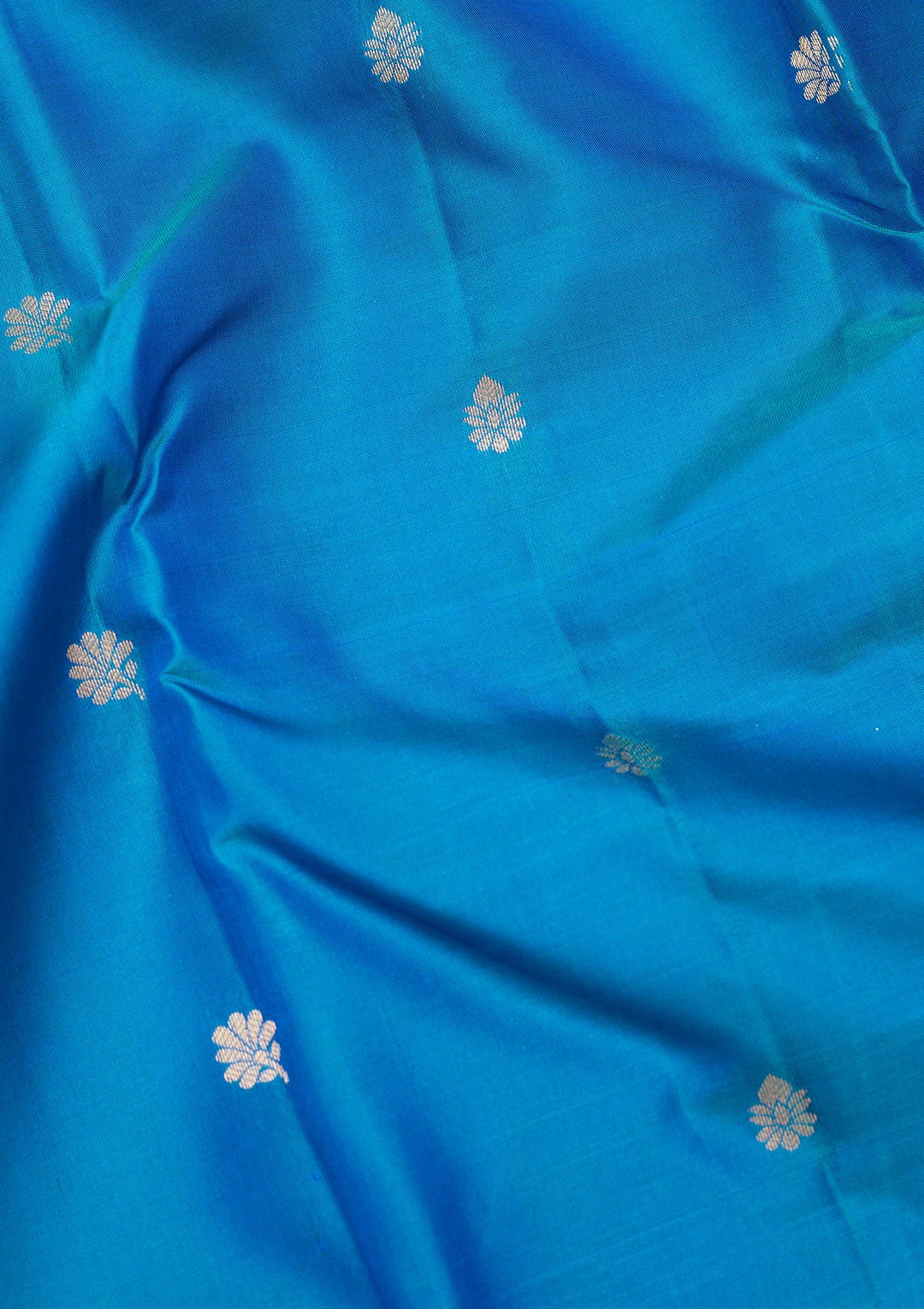 Turquoise Blue Zariwork Pure Silk Saree-koskii