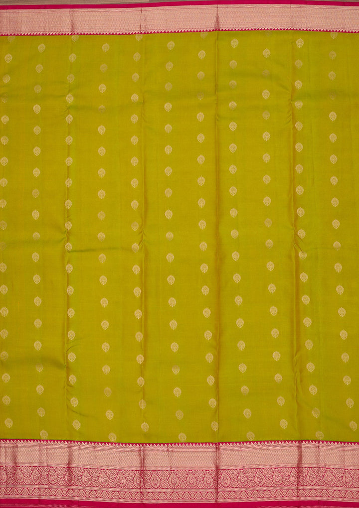 Mehendi Zariwork Pure Silk Saree