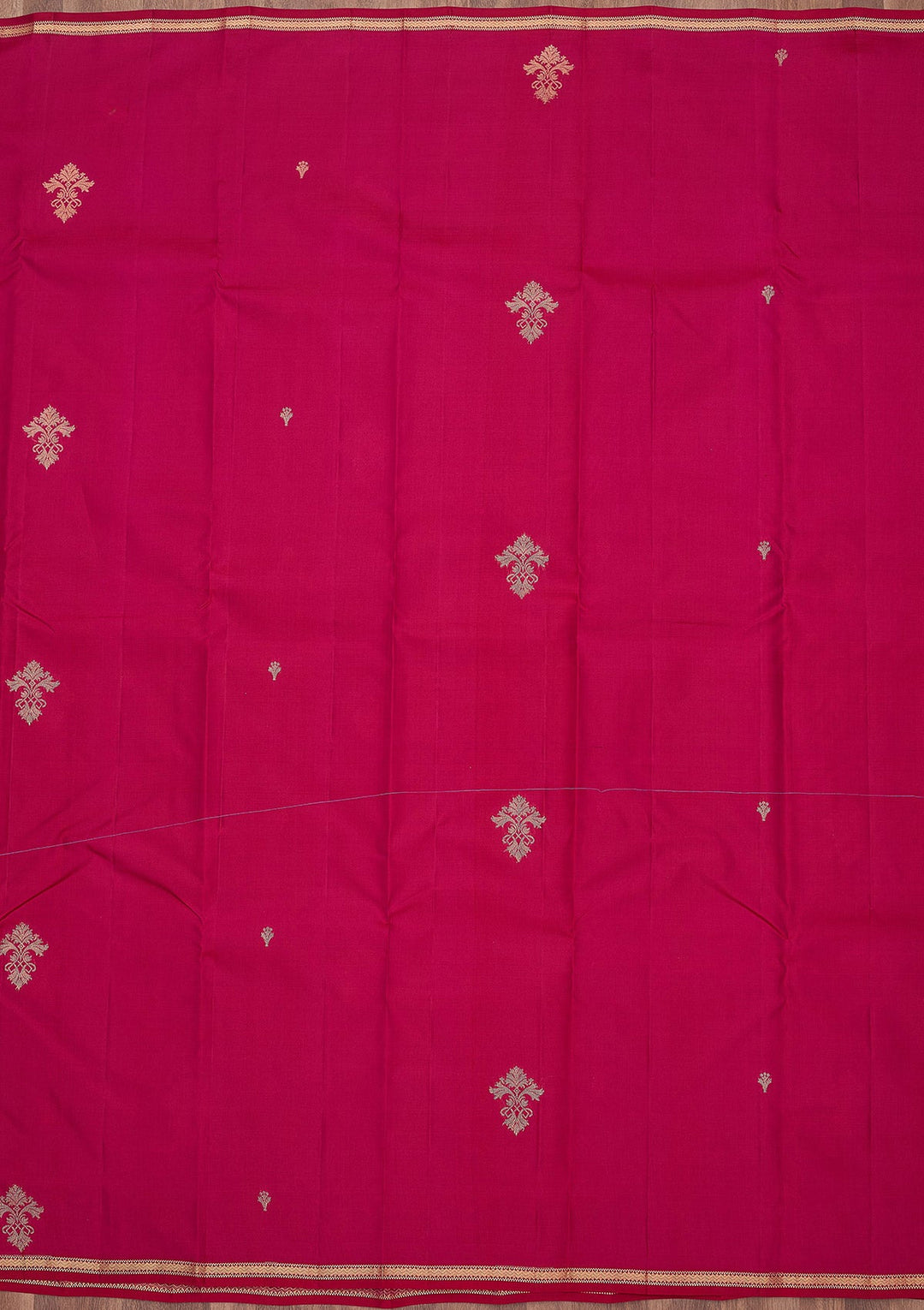 Magenta Pink Zariwork (Gold) Silk Silk_Saree