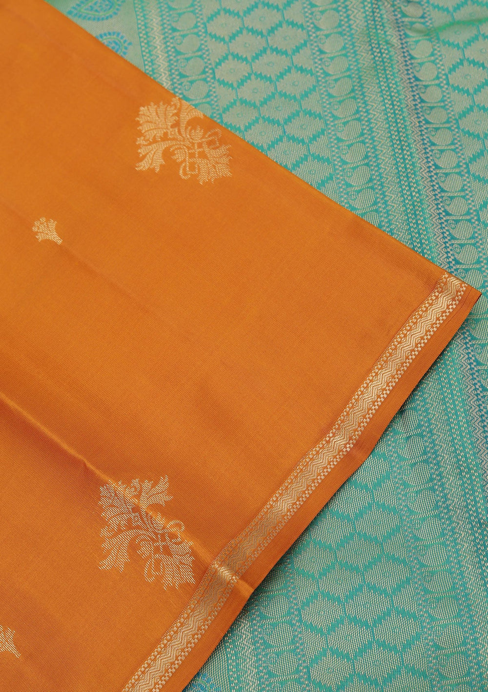 Mustard Zariwork Pure Silk Saree-koskii