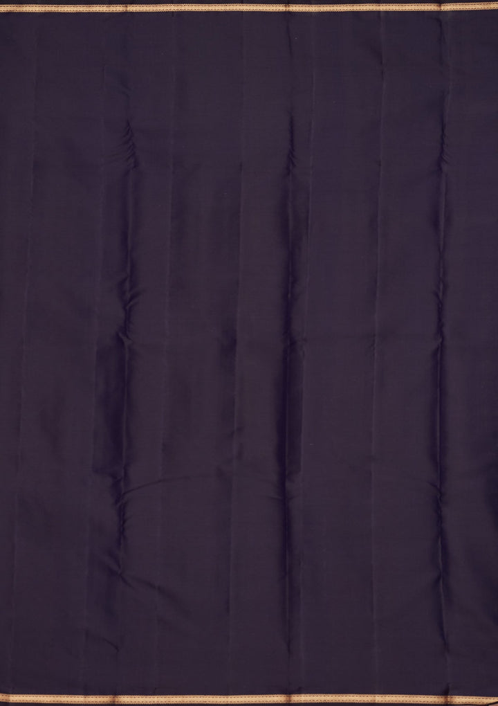 Navy Blue Zariwork Pure Silk Saree-koskii